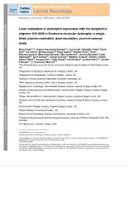 Local restoration of dystrophin expression with th
