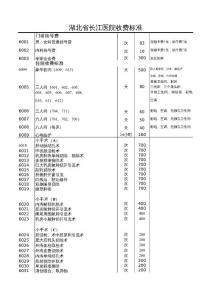 湖北省長江醫院收費標準