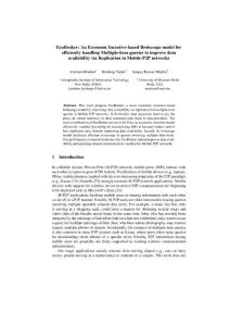 An Economic Incentive-based Brokerage model for