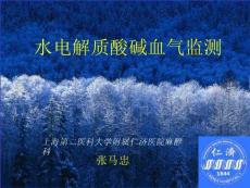临床医学 麻醉学 水电解质酸碱血气监测