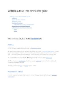 WebRTC GitHub repo developers guide