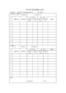 塔吊垂直度觀測記錄表