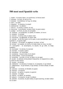 西班牙語500個最常用動詞