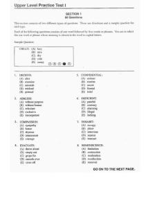 SSAT官方指南及答案-Test 1