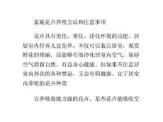 家庭花草養殖方法和注意事項[指南]