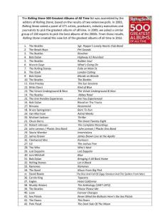 The Rolling Stone 500 Greatest Albums of All Time list