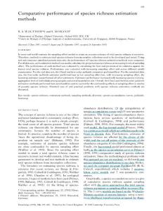 Comparative performance of species richness estimation methods