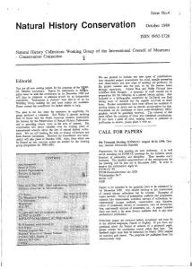 Natural History Collections WG Newsletter Issue 4