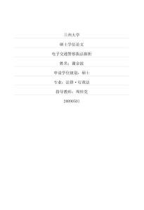 電子交通警察執法探析