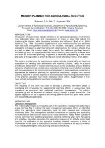 MISSION PLANNER FOR AGRICULTURAL ROBOTICS