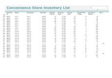 超市庫存模板