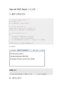 Asp.net MVC Razor中文文檔