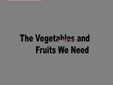 vegetables and fruits we need
