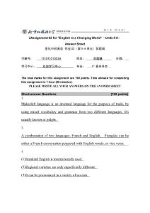 2Assignment 02 for “English in a Changing World”(Units 5-8)