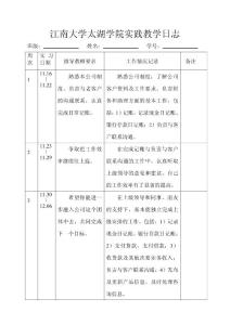 實(shí)踐教學(xué)日志(1)