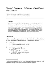 Natural language indicative conditionals are classical