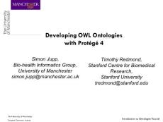 Developing OWL Ontologieswith Prot eacute;g eacute; 4