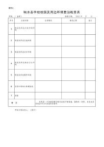 校园及周边环境检查表