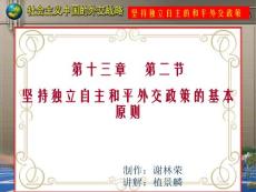 阐述独立自主和平外交政策的基本原则