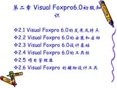 2. Visual Foxpro初级知识