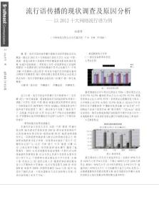 流行語傳播的現(xiàn)狀調(diào)查及原因分析_以2012十大網(wǎng)絡(luò)流行語為例