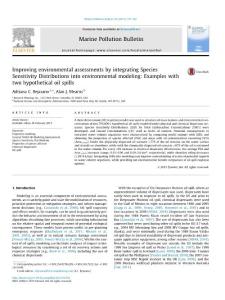Improving environmental assessments by integrating Species Sensitivity Distributions into environmental modeling Examples with two hypothetical oil spills