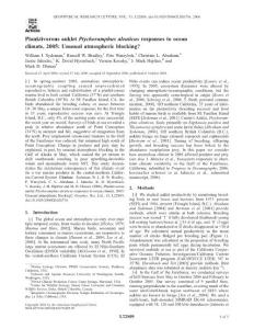 Article Planktivorous auklet Ptychoramphus aleuticus responses…