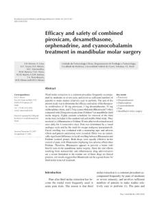 Efficacy and safety of combined piroxicam, dexamethasone,…