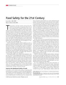 Food Safety for the 21st Century - C G A