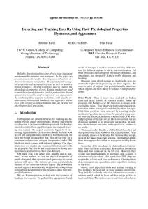 Detecting and Tracking Eyes By Using Their Physiological…