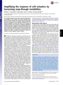 Amplifying the response of soft actuators by harnessing snap…