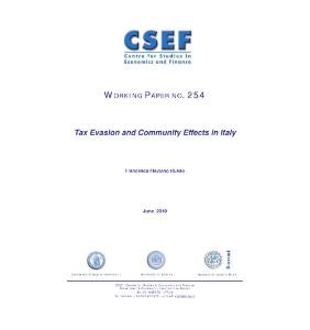 Tax Evasion and Community Effects in Italy - Center for…