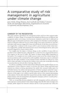 A comparative study of risk management in agriculture under…