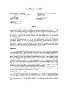 Underfilling Fine Pitch BGAs - Auburn University