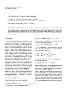The chemistry of the sol-gel process