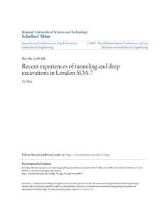 Recent experiences of tunneling and deep excavations in London SO
