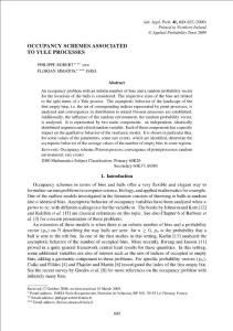 OCCUPANCY SCHEMES ASSOCIATED TO YULE PROCESSES…
