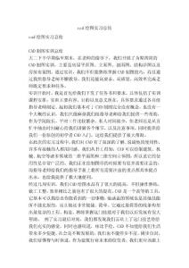 cad繪圖實(shí)習(xí)總結(jié)