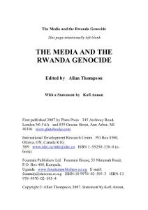 The Media and the Rwanda Genocide - Media Diversity Institute