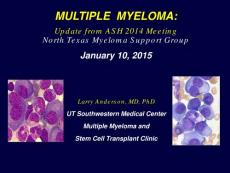 Update from ASH 2014 Meeting North Texas …