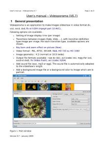 User&acute;s manual – Videoporama (V0.7)