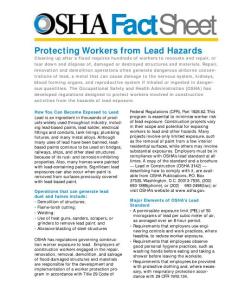 Lead Hazards Fact Sheet
