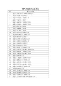 燃?xì)夤こ淌┕て髽I(yè)名錄