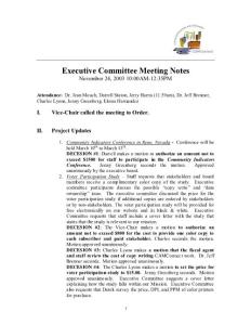 Executive Director and Chair’s Report - CamConnect