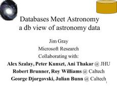 Databases Meet Astronomy a db view of astronomy