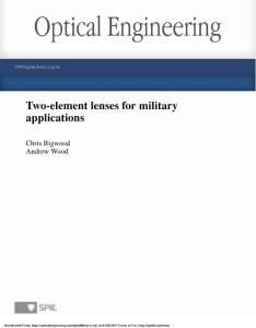 two-element lenses for military applications