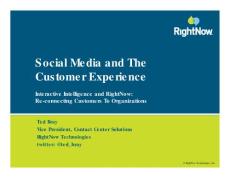 Social Media and The Customer Experience