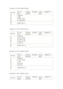 龍江城區中心小學第二課堂活動記錄表