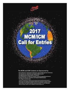 2017年美國數學建模競賽報名MCM_ICM