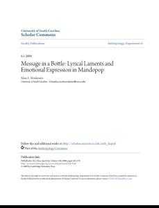 Message in a Bottle Lyrical Laments and Emotional Expression…